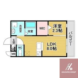 リアコート北田辺Ⅱ【2階】の間取り