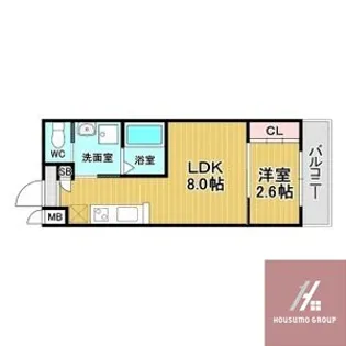 リアコート北田辺Ⅱ【2階】の間取り