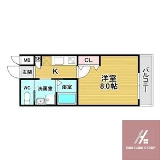 リアコート北田辺Ⅱ【2階】の間取り