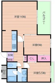 エスパシオ西田辺【7階】の間取り