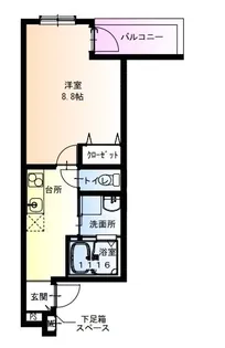 フジパレス今川公園東 Ⅱ番館【2階】の間取り