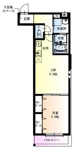 フジパレス今川公園東Ⅱ番館【2階】の間取り
