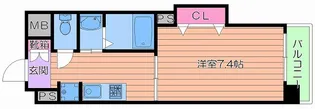 アンソレイユ天王寺北【4階】の間取り