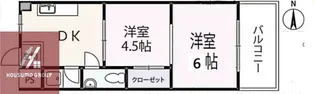 コーポ三原【206号室】の間取り