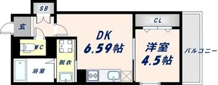 KTIレジデンス新深江【3階】の間取り