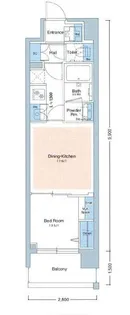 アーバネックス難波WEST【7階】の間取り