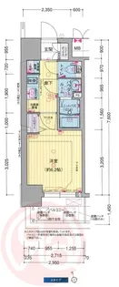 プレサンス大国町ブライス【13階】の間取り