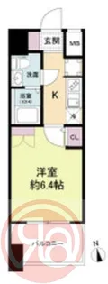 セレニテ難波グランデシュッド【6階】の間取り