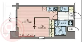プレジオ難波【4階】の間取り