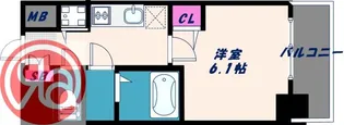 プレサンス難波駅前【6階】の間取り