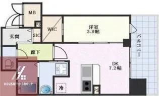 la Waison NAMBA west【14階】の間取り