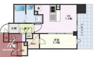 la Waison NAMBA west【8階】の間取り