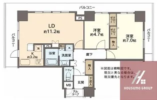 ファミールKOUZTOWER【10階】の間取り