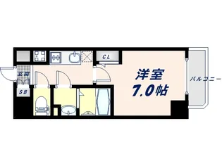 エスリード難波 THE FIRST【2階】の間取り