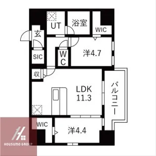 スプランディッドX【11階】の間取り