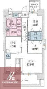 スプランディッド難波VII【2階】の間取り