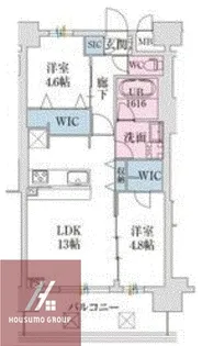 スプランディッド難波VII【10階】の間取り