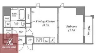 プランドール北浜【3階】の間取り