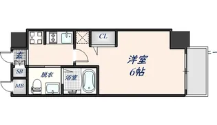 エステムコート難波Ⅳアトリ【802号室】の間取り