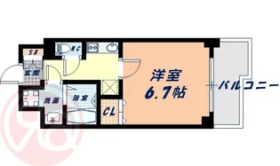 S-RESIDENCE難波Viale【4階】の間取り