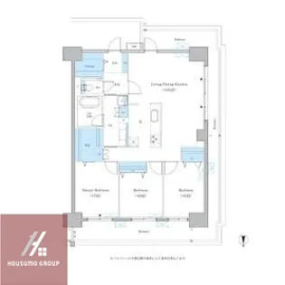 グランセジュール大国町【7階】の間取り