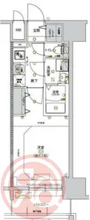MELDIA CREST TAPP NAMBA-WEST【15階】の間取り