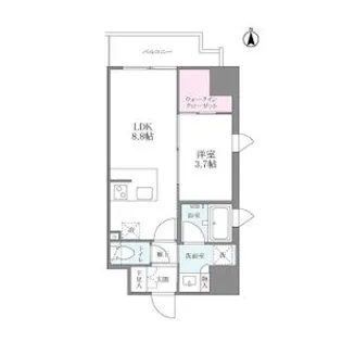 シーズンフラッツ大手前【5階】の間取り