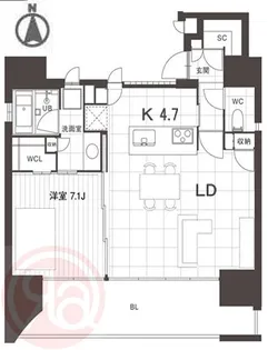 VALTHAUS【7階】の間取り
