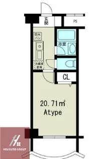 ノルデンハイムリバーサイド天神橋【A205号室】の間取り