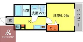 SERENiTE北浜【6階】の間取り