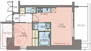 プレジオ阿波座【14階】の間取り