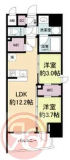 セレニテフラン難波【3階】の間取り