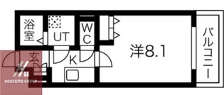 Mv.fm大阪放出Ⅱ【201号室】の間取り