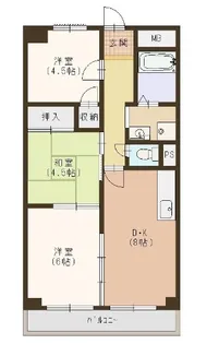 コーポスタンレー【4階】の間取り
