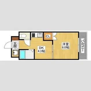 エトワールベガ長居公園【405号室】の間取り