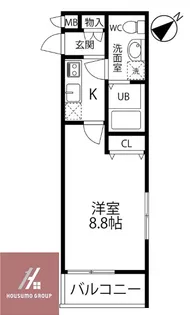 カーサクレスト清水Ⅰ【2階】の間取り