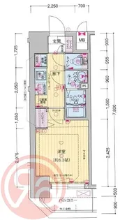 プレサンスDOMECITYコレーレ【3階】の間取り