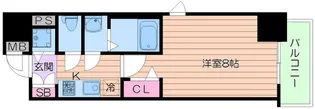 レジュールアッシュ天王寺堂ヶ芝【9階】の間取り