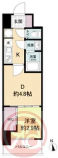 セレニテ難波グランデシュッド【9階】の間取り