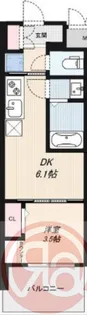 Dimora難波【4階】の間取り