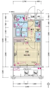 プレサンス難波幸町【302号室】の間取り