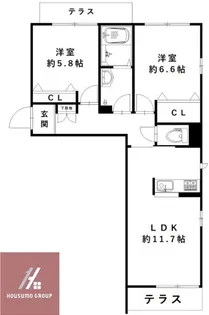 ヴィアソーレ鶴見B棟【1階】の間取り