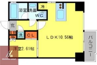 ドリームネオポリス桜ノ宮【804号室】の間取り