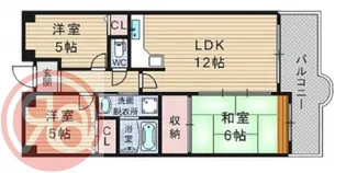 シティパル桜川【4階】の間取り