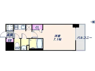 エスレジデンス大阪九条North(ノース)【2階】の間取り