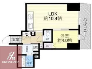 ジオタワー新町【12階】の間取り