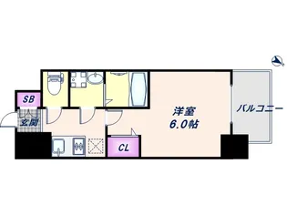 エスリード中之島ザ・コア【4階】の間取り