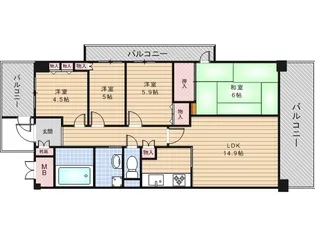 プレスタ杭全【8階】の間取り