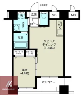 ノルデンハイム梅田東【9階】の間取り