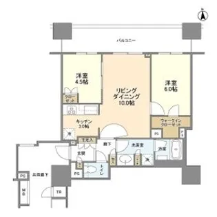 クレヴィアタワー御堂筋本町 【28階】の間取り